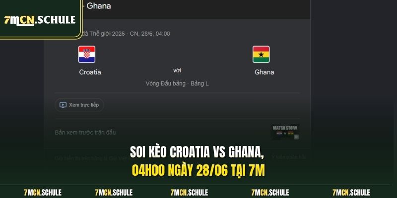 Soi Kèo Croatia Vs Ghana, 04h00 Ngày 28/06 Áp Lực Buộc Thắng 6 Soi kèo Croatia vs Ghana, 04h00 ngày 28/06 tại 7M