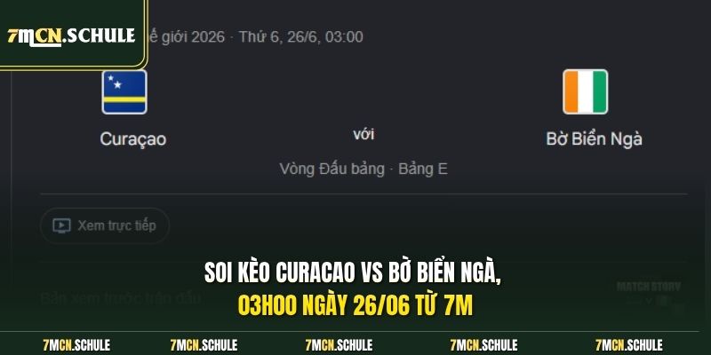 Soi kèo Curacao vs Bờ Biển Ngà, 03h00 ngày 26/06 từ 7M